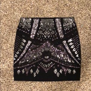 Sparkly, glitzy body con skirt